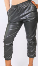 Load image into Gallery viewer, Jump Start Faux Leather Joggers
