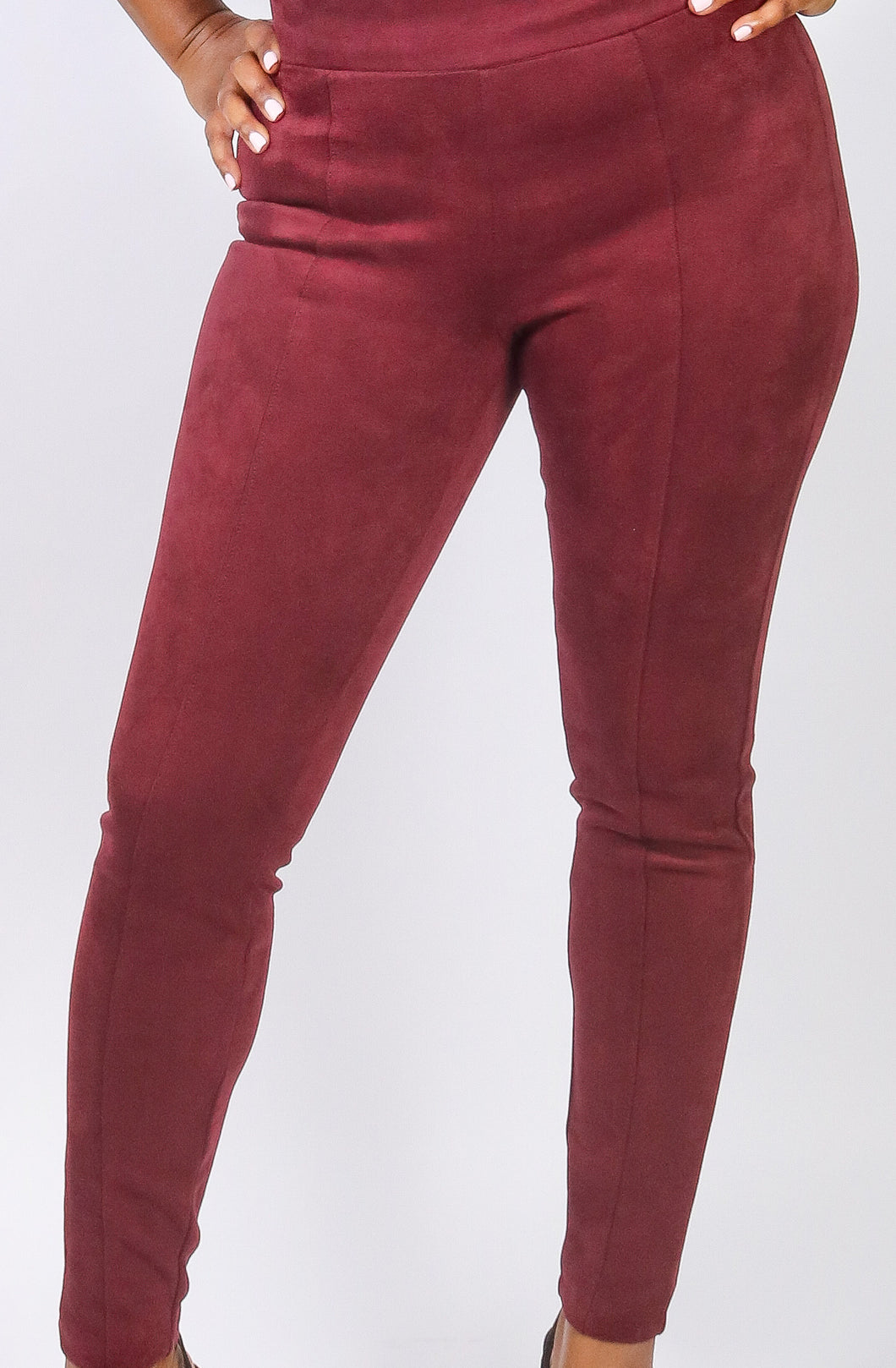 Katie Faux Suede Pull On Pants